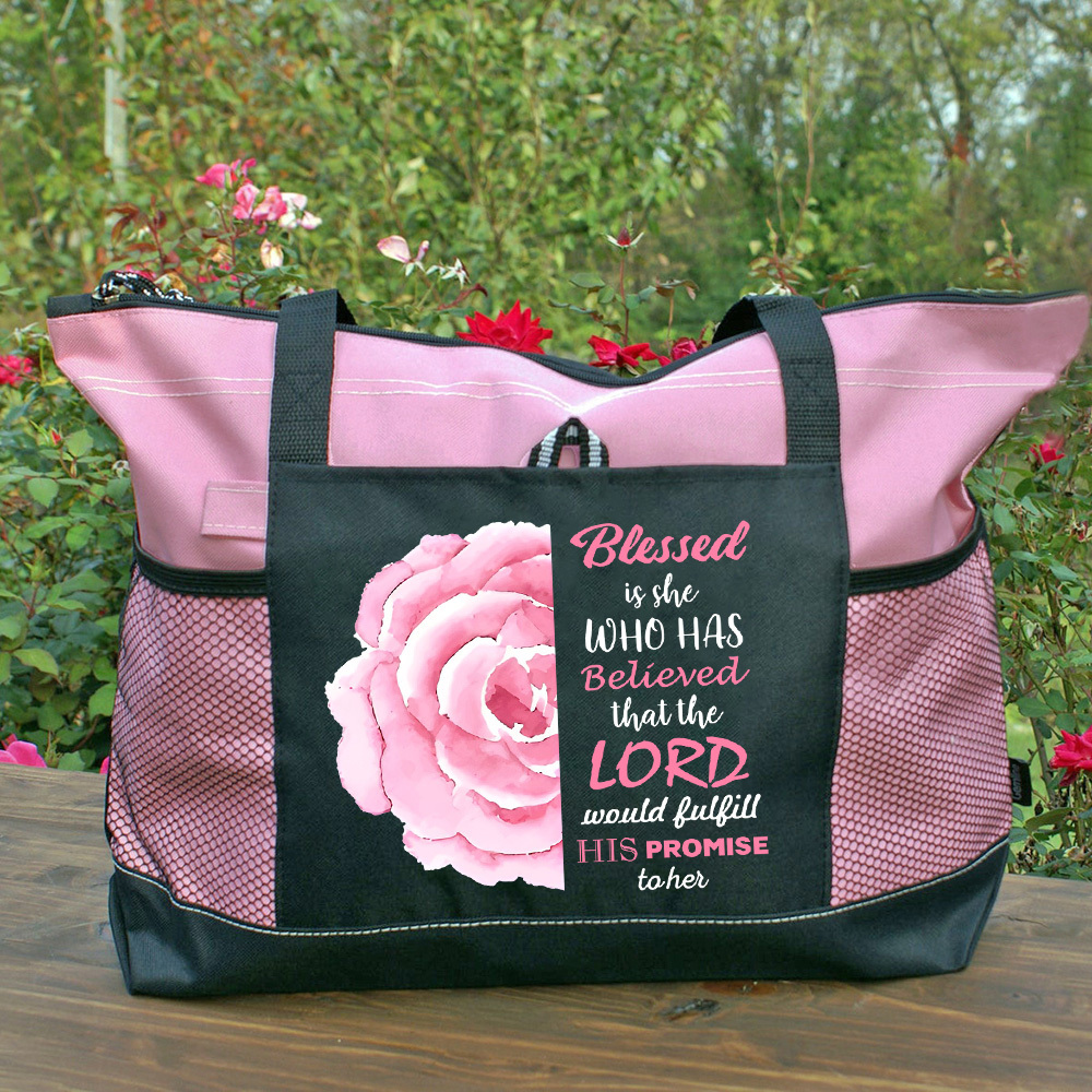 Blessed Is She Bible Verses Tote Bag