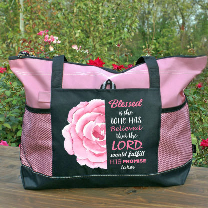 Blessed Is She Bible Verses Tote Bag