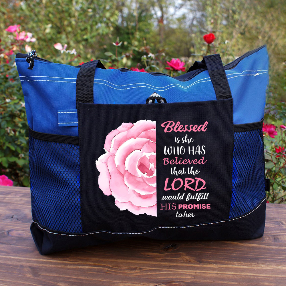 Blessed Is She Bible Verses Tote Bag