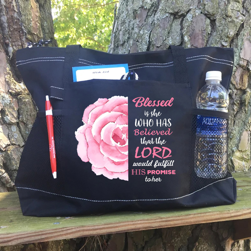 Blessed Is She Bible Verses Tote Bag