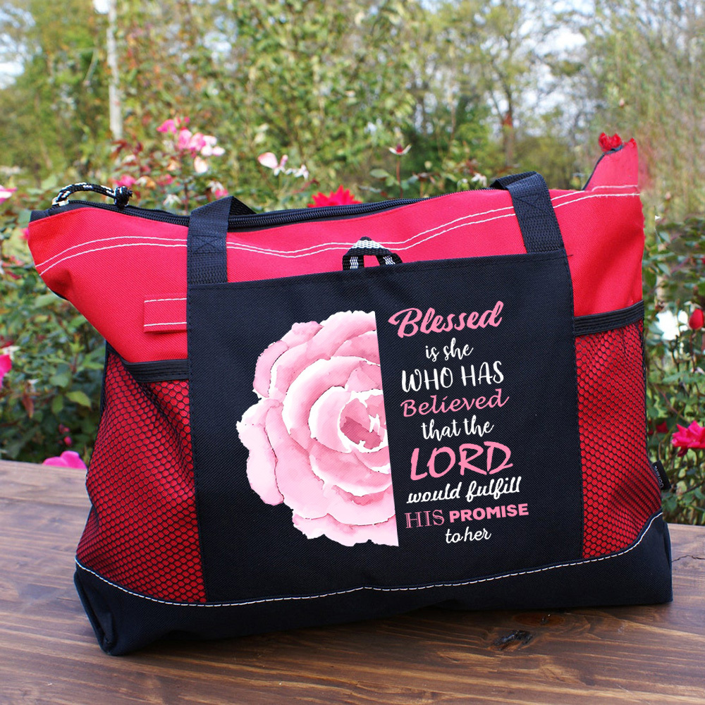 Blessed Is She Bible Verses Tote Bag