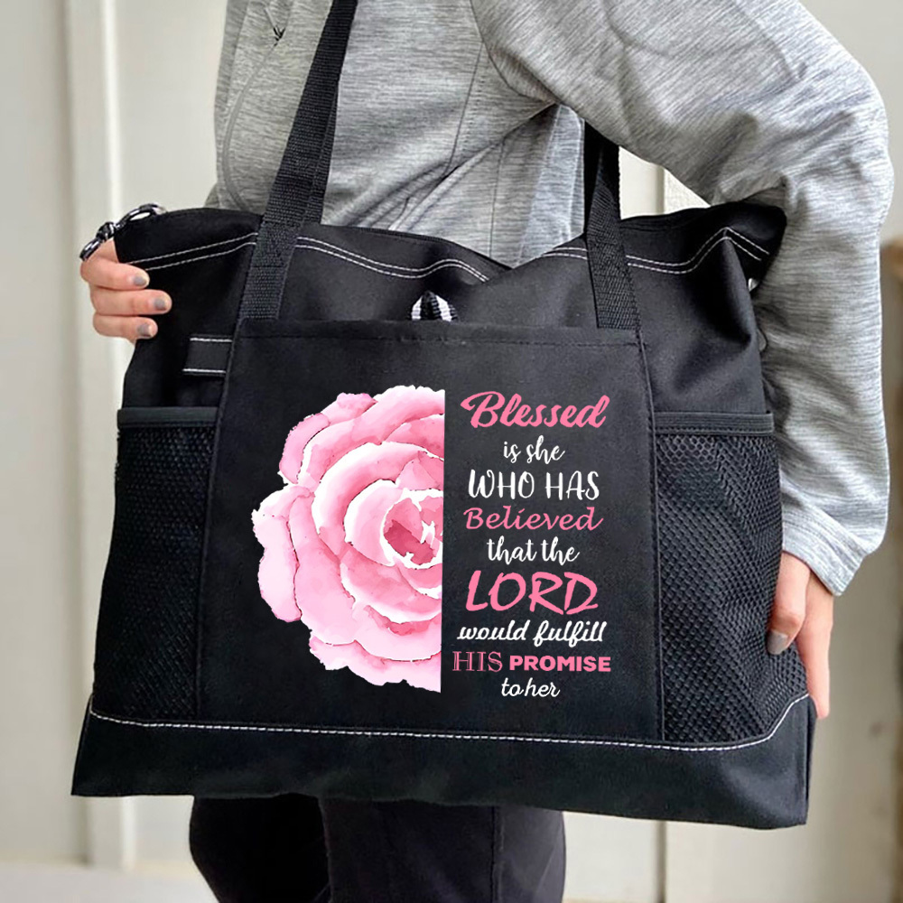 Blessed Is She Bible Verses Tote Bag
