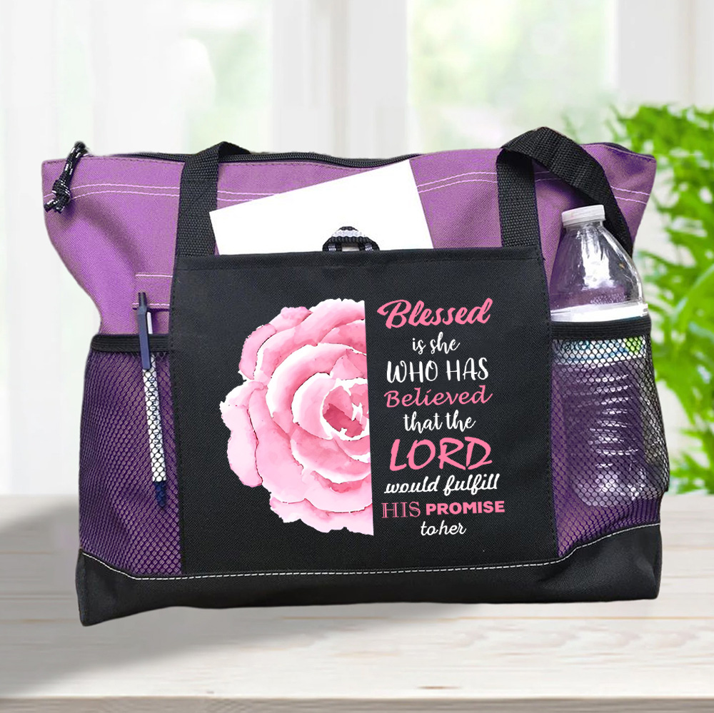 Blessed Is She Bible Verses Tote Bag