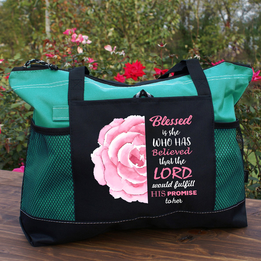Blessed Is She Bible Verses Tote Bag
