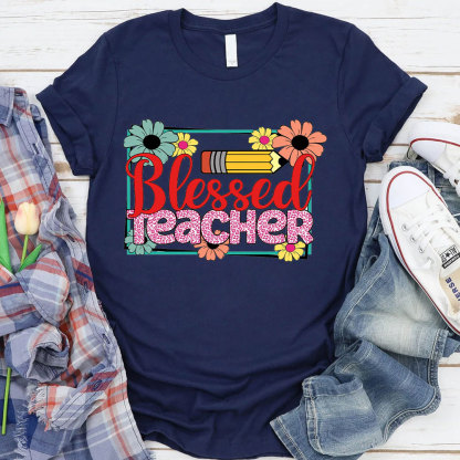 Blessed Teacher Christian T-Shirt