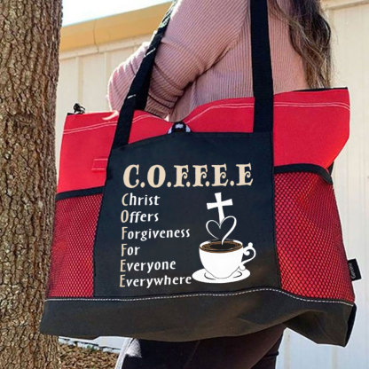 Christ Offers Forgiveness for Everyone Everywhere Tote Bag