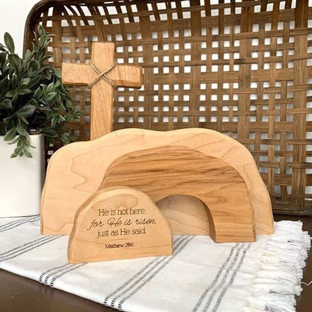 Easter Resurrection Scene Wooden Decoration