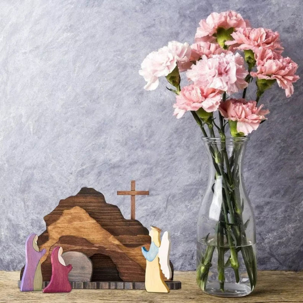 Easter Scene Wooden Decoration Sale GuidingCross