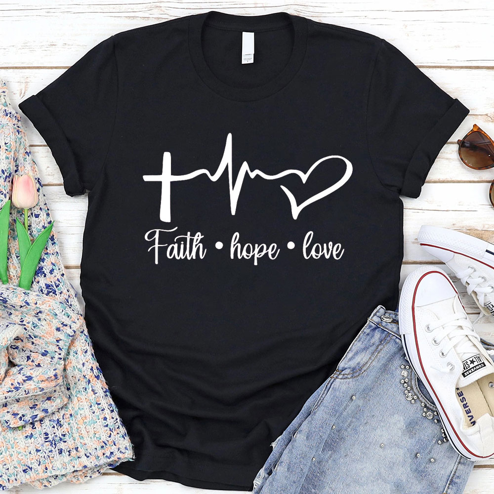 Faith Hope Love Religious Shirt Sale - GuidingCross