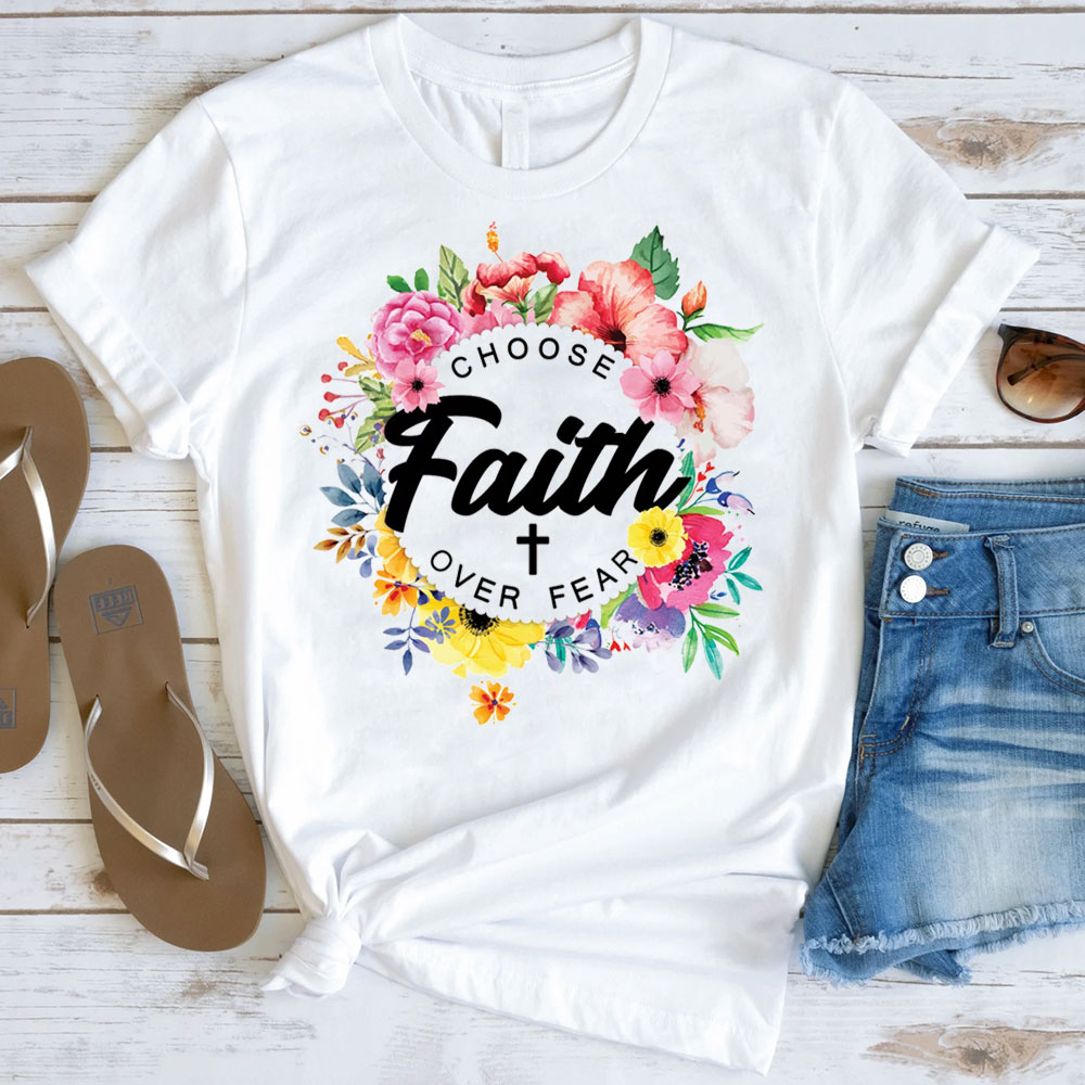 Faith Over Fear T-Shirt Sale - GuidingCross