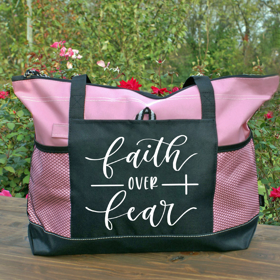 Faith over Fear Religious Tote Bag