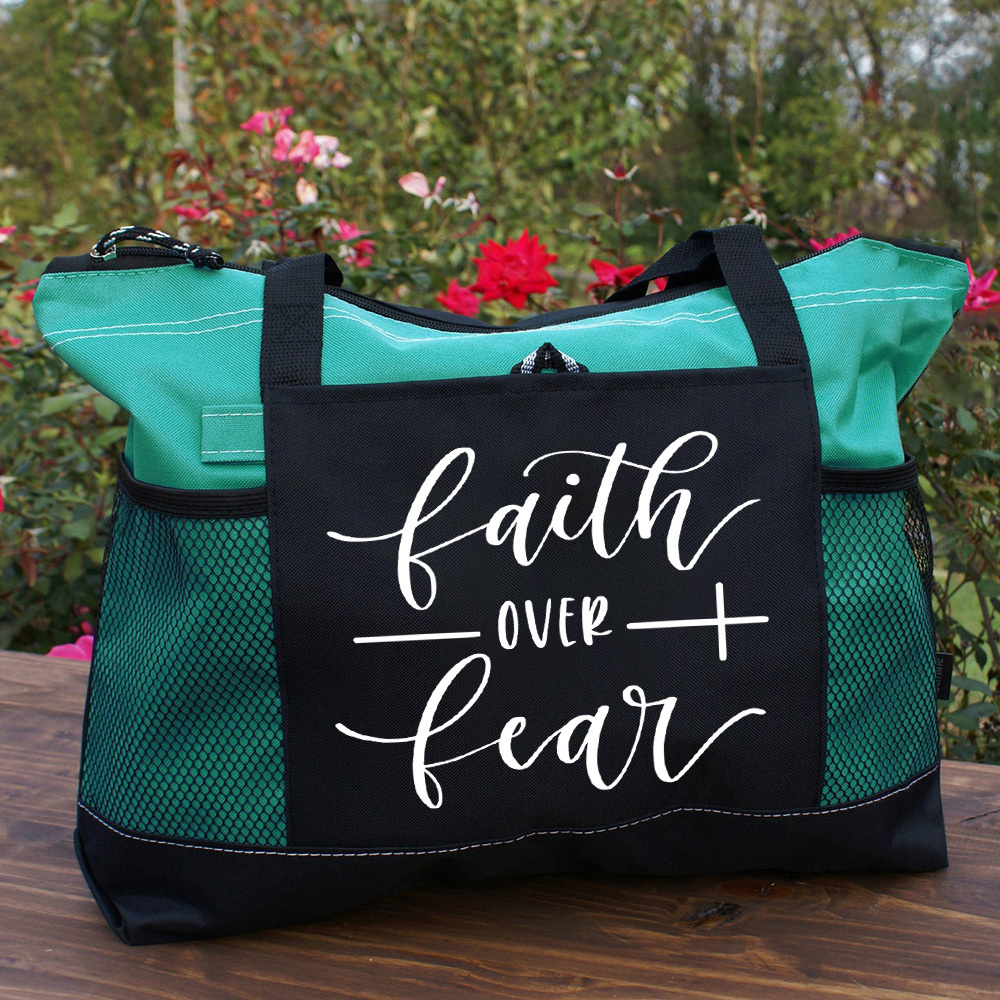 Faith over Fear Religious Tote Bag