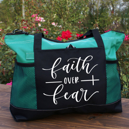 Faith over Fear Religious Tote Bag
