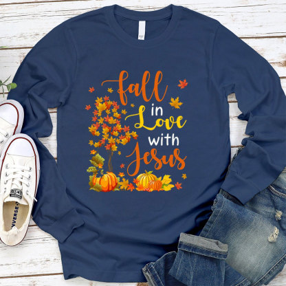 Fall In Love With Jesus Long Sleeve T-Shirt