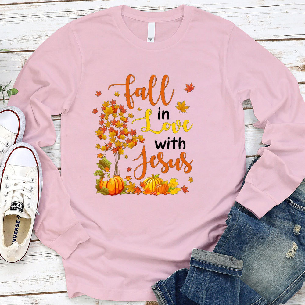 Fall In Love With Jesus Long Sleeve T-Shirt