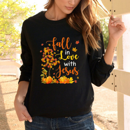 Fall In Love With Jesus Long Sleeve T-Shirt