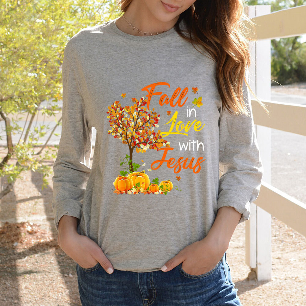 Fall In Love With Jesus Faith Long Sleeve T-Shirt