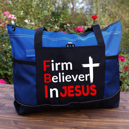 Firm Believer in Jesus Tote Bag
