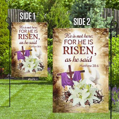 For He Is Risen as He Said Easter Flag