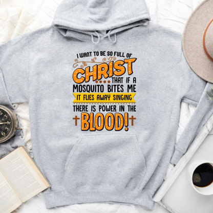 Full Of Christ Funny Christian Hoodie