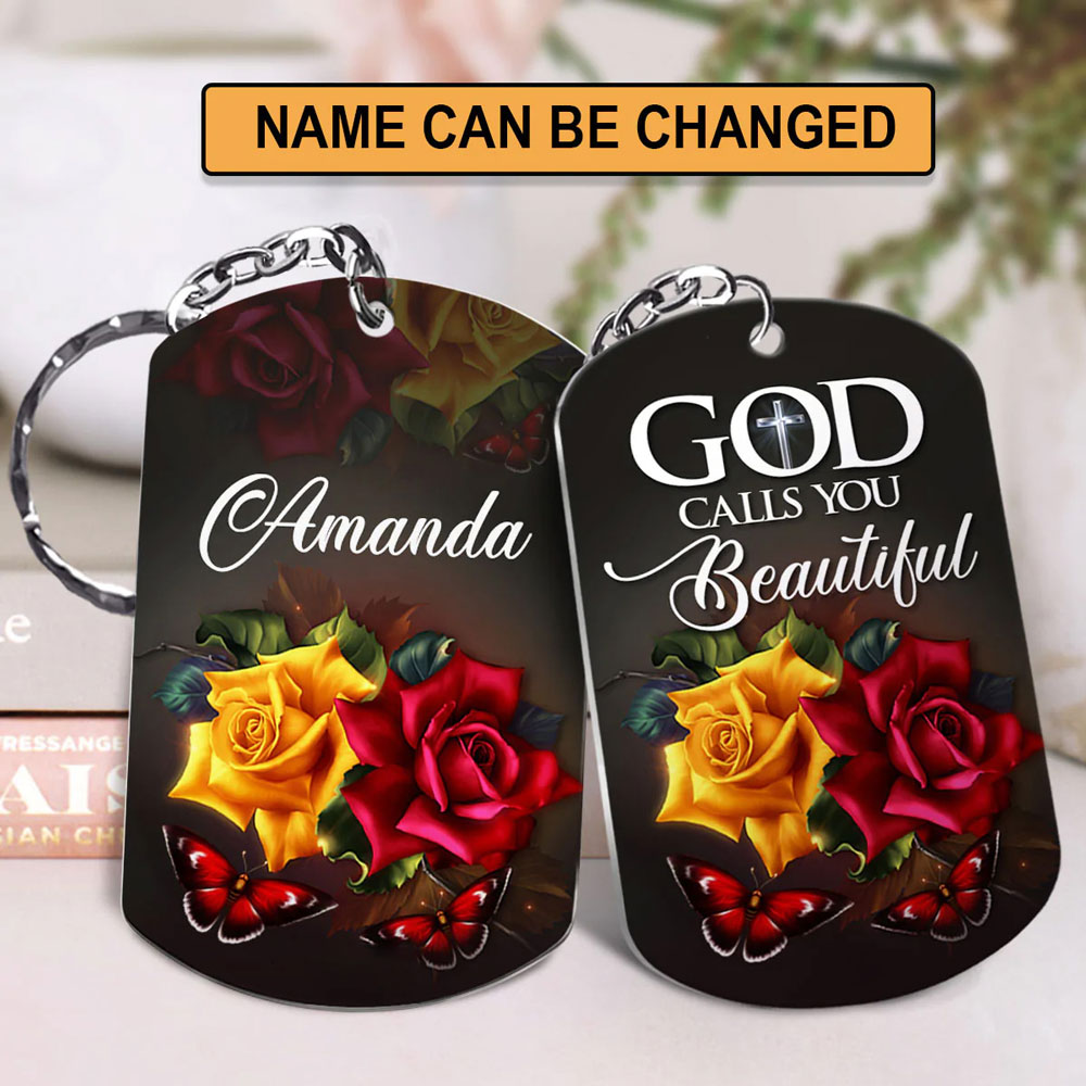 God Calls You Beautiful Personalized Aluminium Keychain