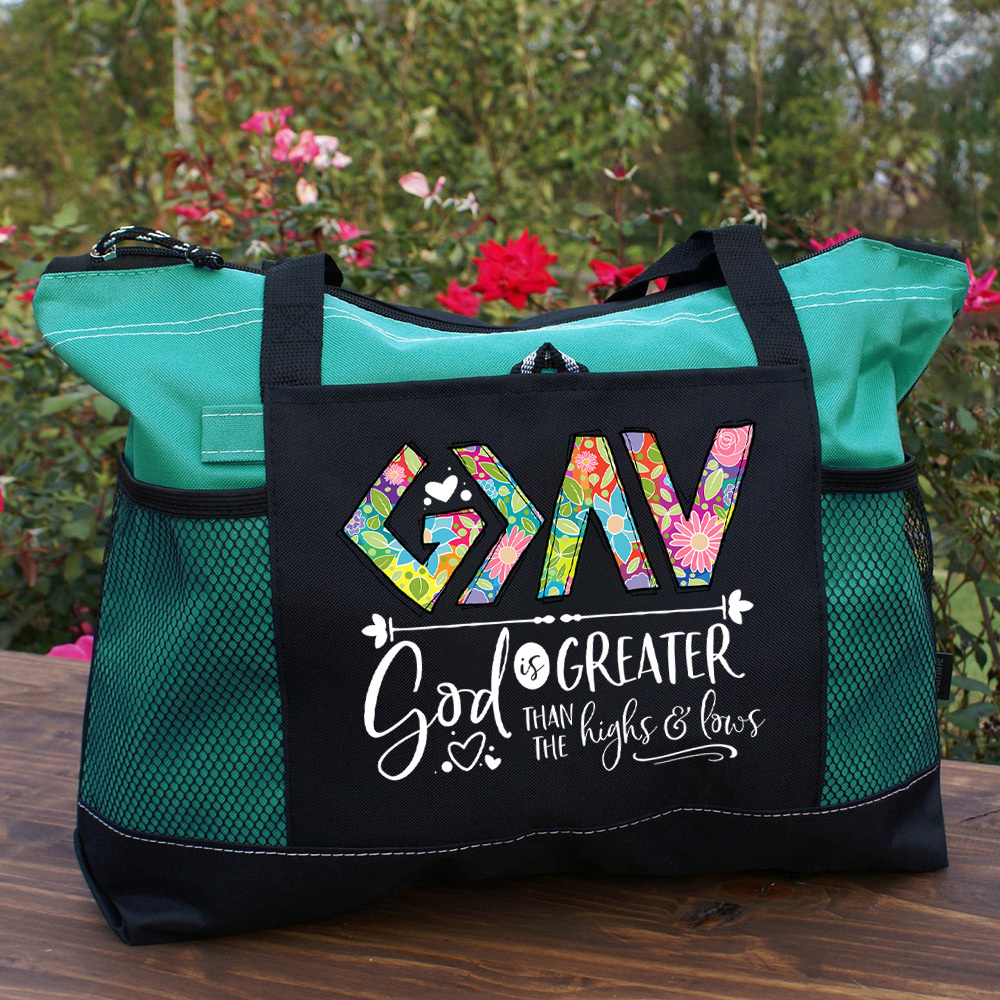 God Is Greater Christian Tote Bag