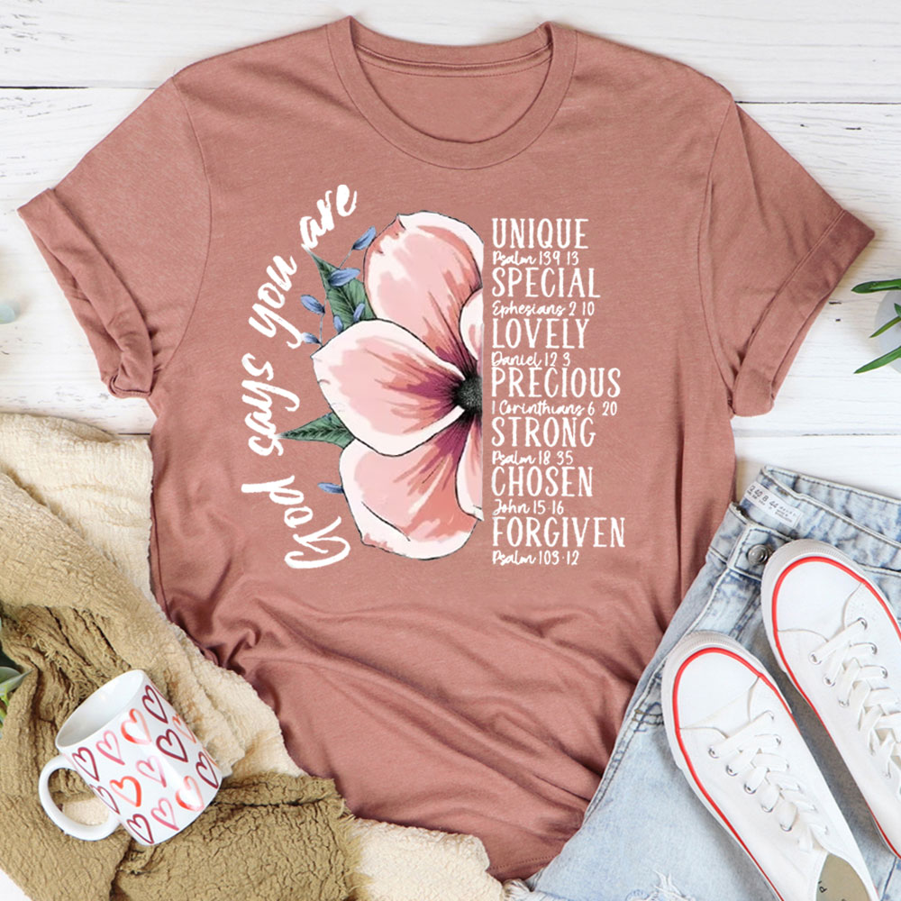 God Says You Are Bible Verse T-Shirt