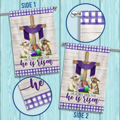 He Is Not Here for He Is Risen Religious Easter Flag