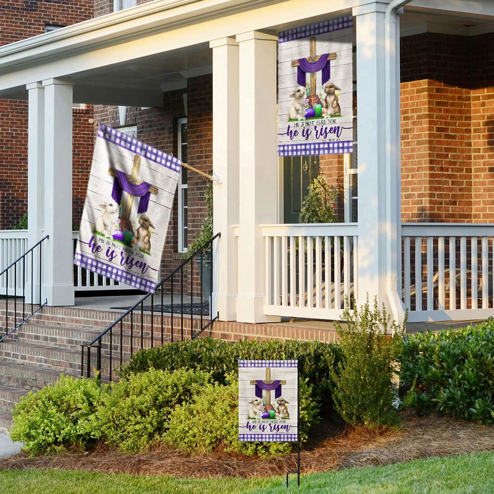 He Is Not Here for He Is Risen Religious Easter Flag