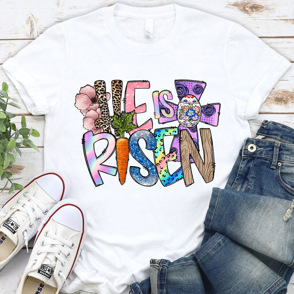 He Is Risen Christian Easter Unisex T-Shirt Sale-GuidingCross