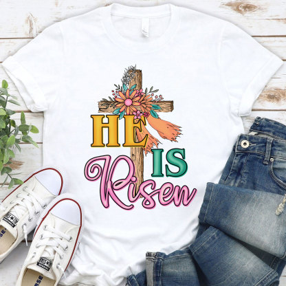He Is Risen Christian Religious Easter Shirt