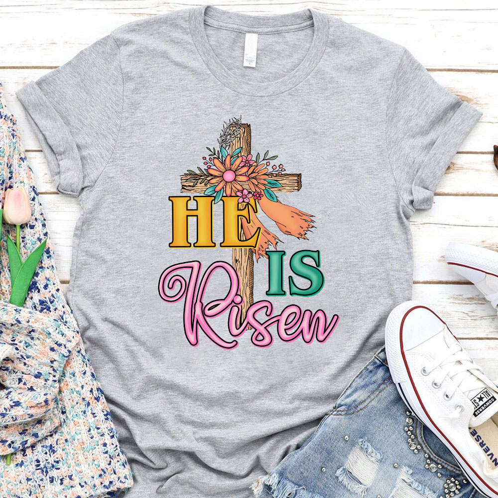 He Is Risen Christian Religious Easter Shirt