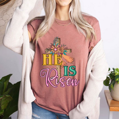 He Is Risen Christian Religious Easter Shirt
