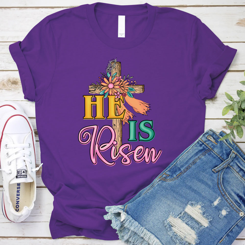 He Is Risen Christian Religious Easter Shirt