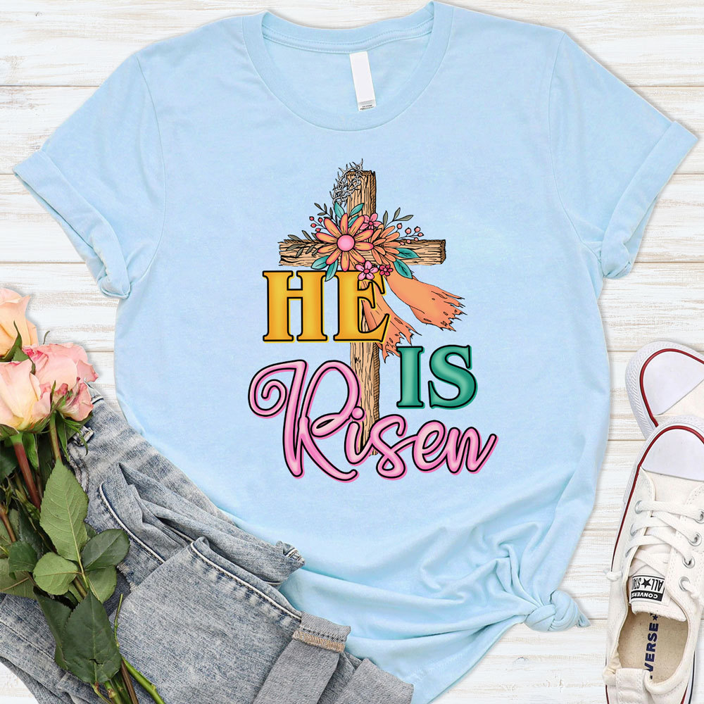 He Is Risen Christian Religious Easter Shirt