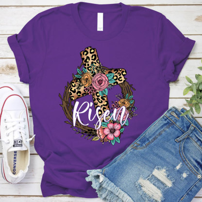 He Is Risen Cross Christian Religious Easter Shirt