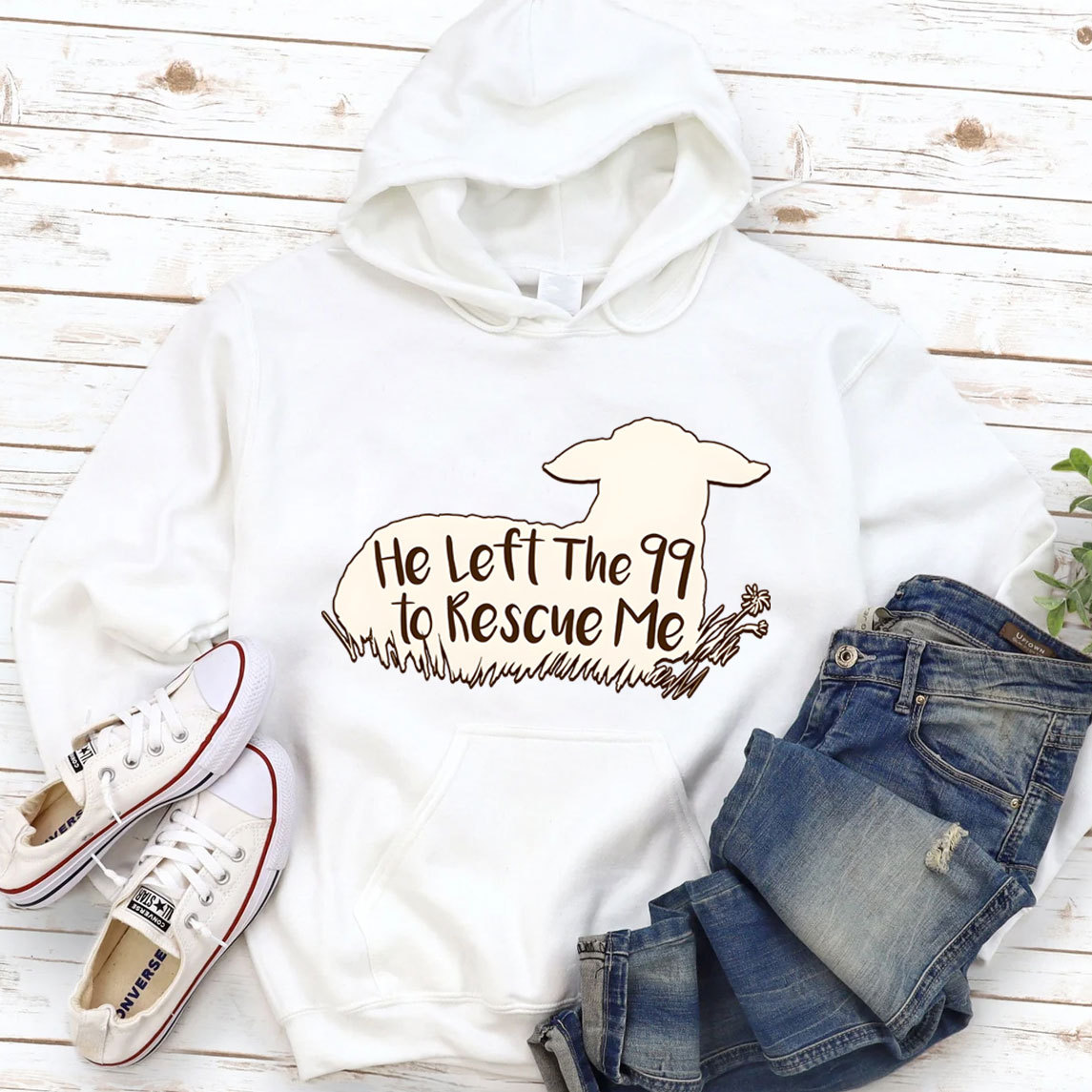 He Left The 99 To Rescue Me Hoodie