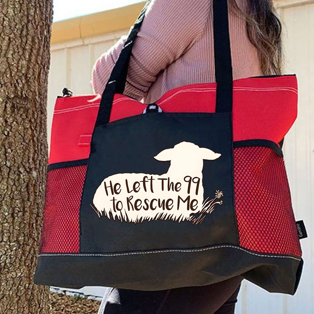 He Left the 99 to Rescue Me Tote Bag
