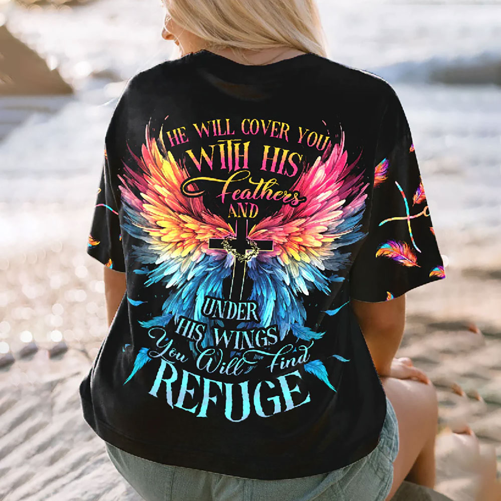 He Will Cover You With His Feathers T-Shirt He Will Cover You With His Feathers T-Shirt