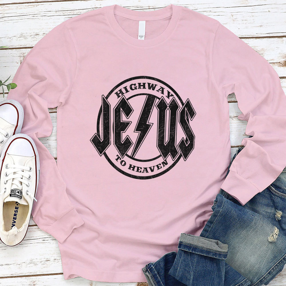 Highway Jesus To Heaven Long Sleeve T-shirt
