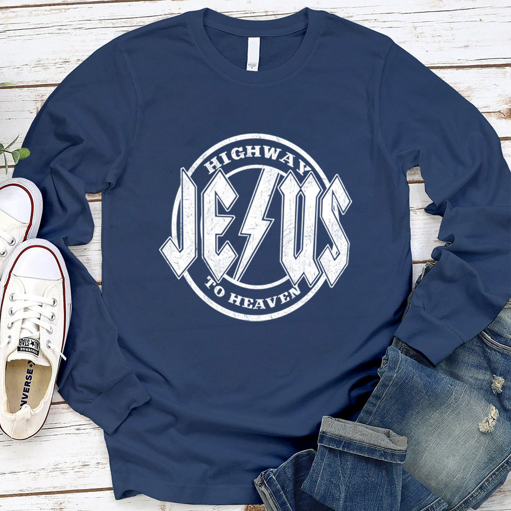 Highway Jesus To Heaven Long Sleeve T-shirt