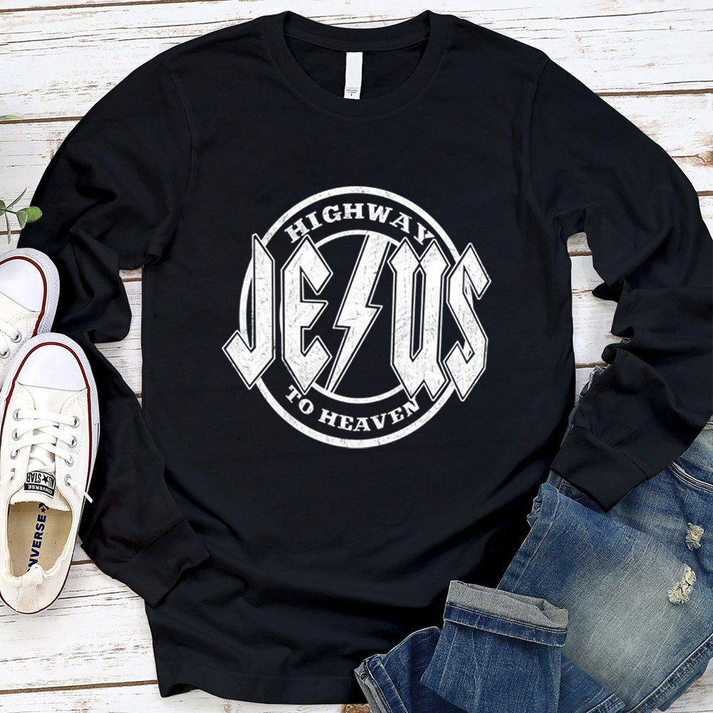 Highway Jesus To Heaven Long Sleeve T-shirt