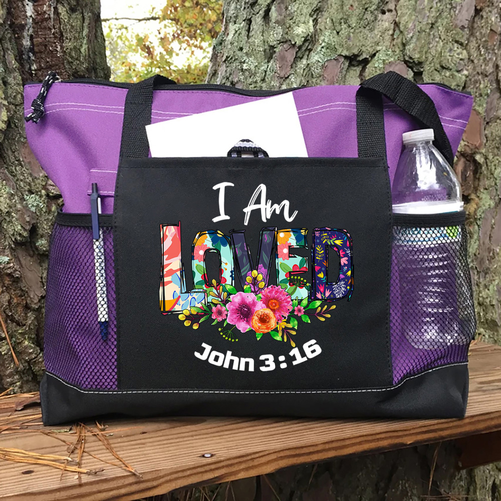 I Am Loved John 3 16 Christian Tote Bag