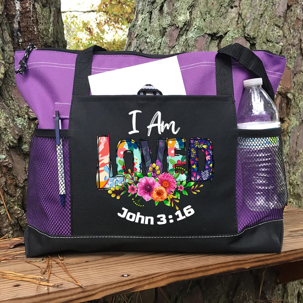 I Am Loved John 3 16 Christian Tote Bag