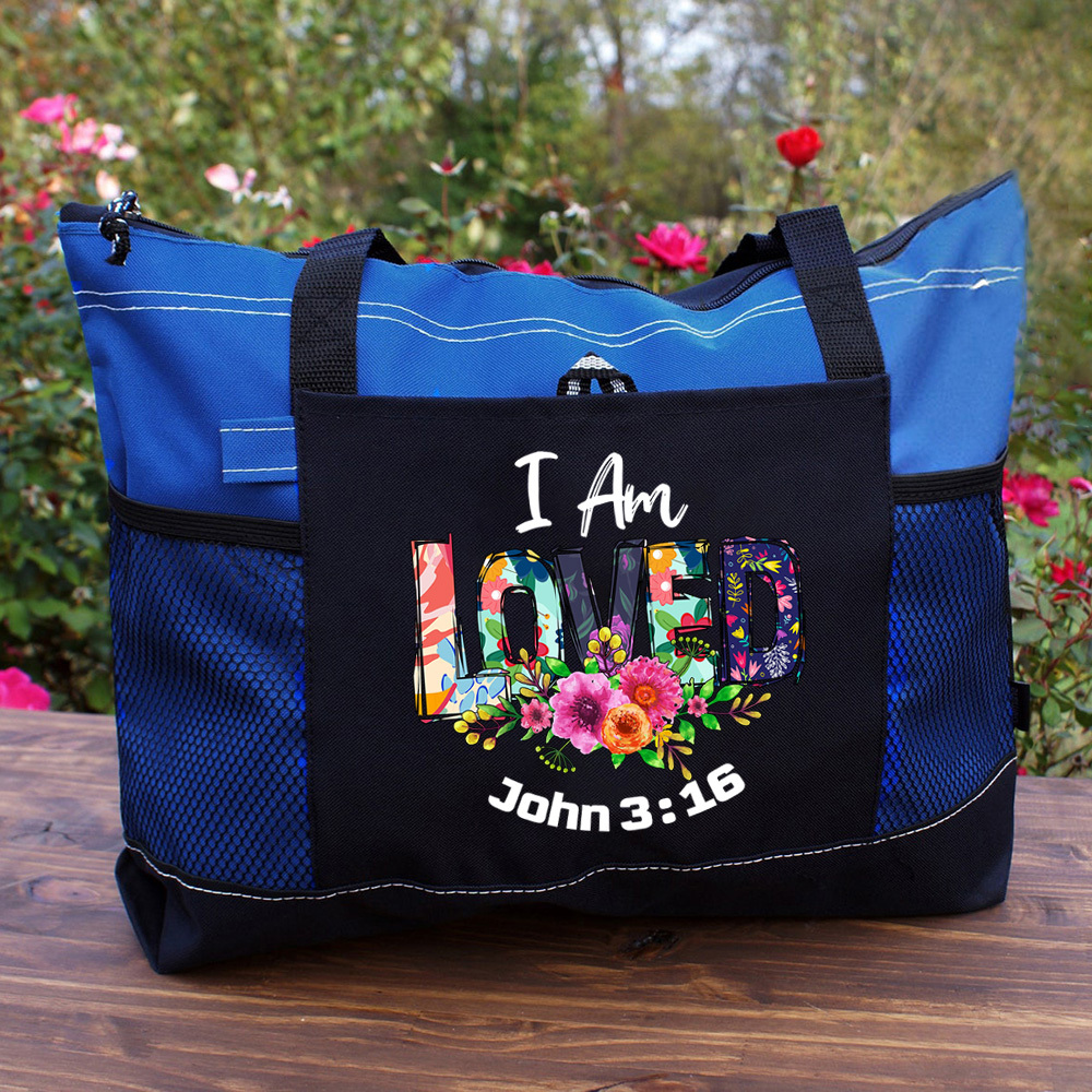 I Am Loved John 3 16 Christian Tote Bag