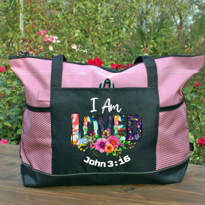 I Am Loved John 3 16 Christian Tote Bag