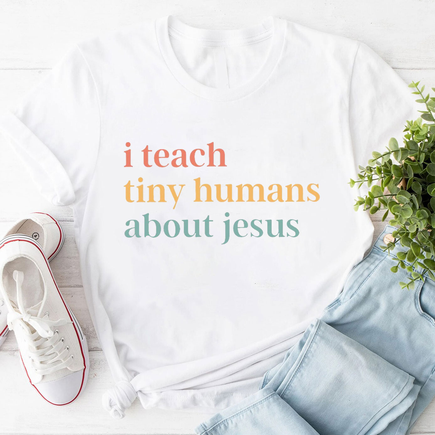 I Teach Tiny Humans About Jesus  Faith T-Shirt