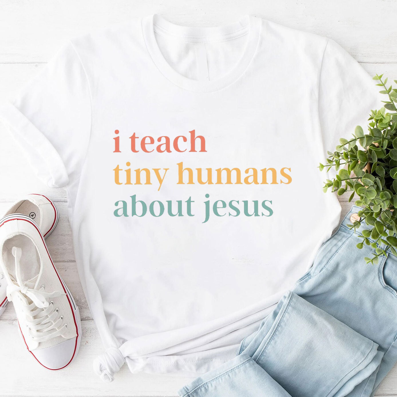 I Teach Tiny Humans About Jesus  Faith T-Shirt