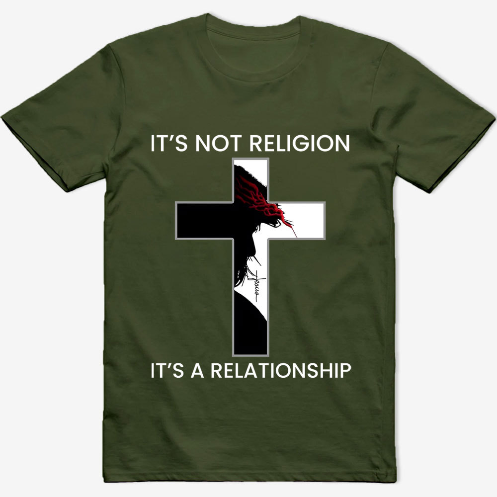 It's Not Religion It's a Relationship Jesus Cross Shirt