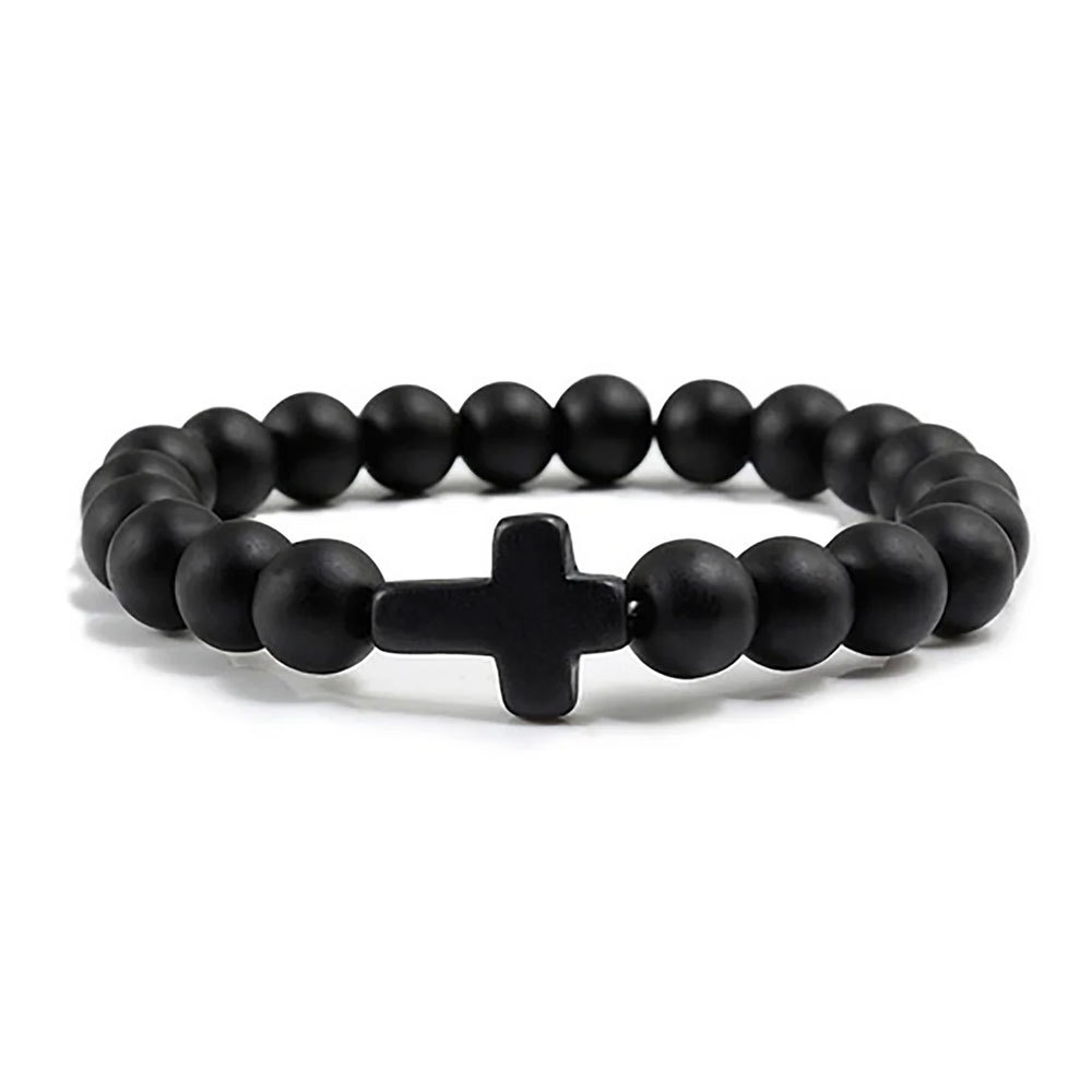 Jesus Cross Bracelet Handmade Beaded Stretch